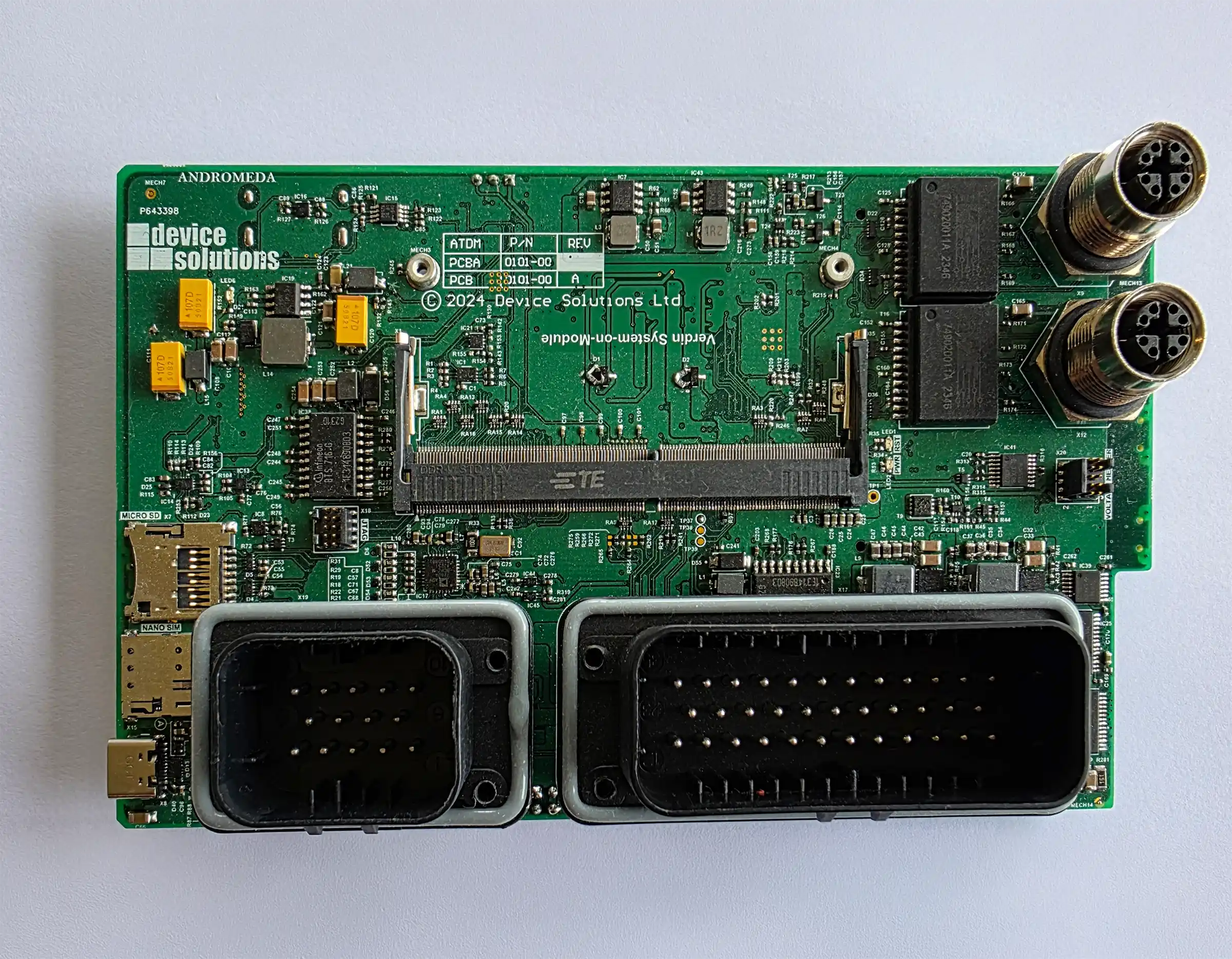 atdm-board Closeup of circuit board